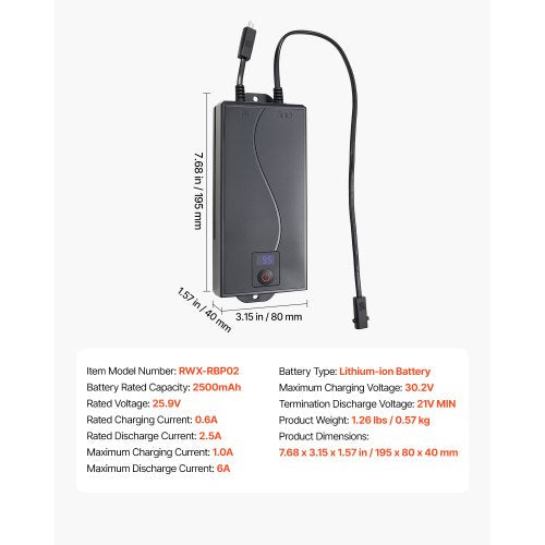 Battery Pack for Reclining Furniture 2500 mAh Rechargeable Recliner Battery