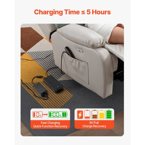 Battery Pack for Reclining Furniture with Adapter 2500 mAh Rechargeable