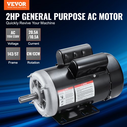 2HP Electric Motor 1725 rpm AC 115V230V 1435T Frame Air Compressor