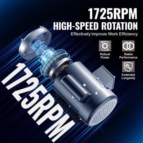 075HP Electric Motor 1725 rpm AC 115V230V 56 Frame Air Compressor Motor
