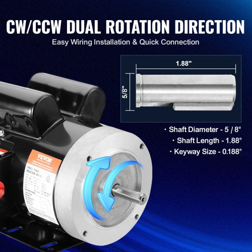 15HP Electric Motor 1725 rpm AC 115V230V 56C Frame Air Compressor Motor