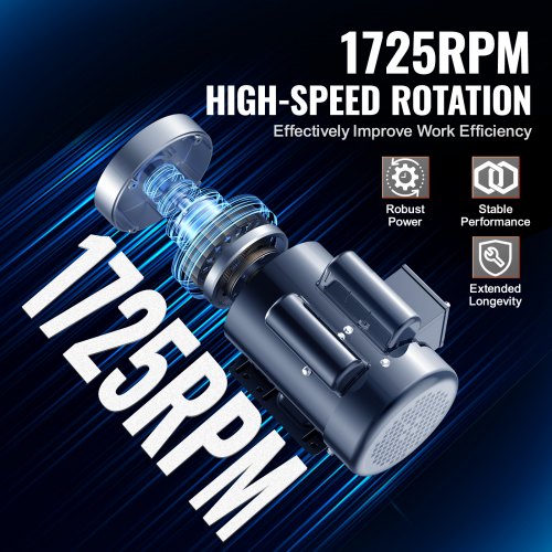 2HP Electric Motor 1725 rpm AC 115V230V 56C Frame Air Compressor Motor