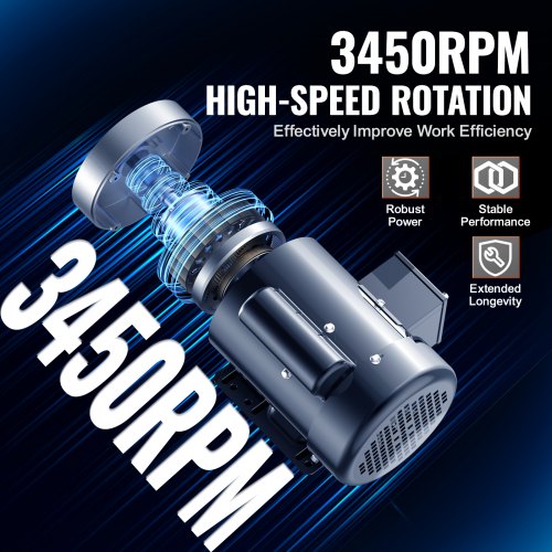 1HP Electric Motor 3450 rpm AC 115V230V 56C Frame Air Compressor Motor