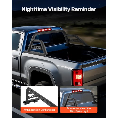 Truck Bed Roll Bar Universal Pickup Sport Adjustable Bar Chase Rack