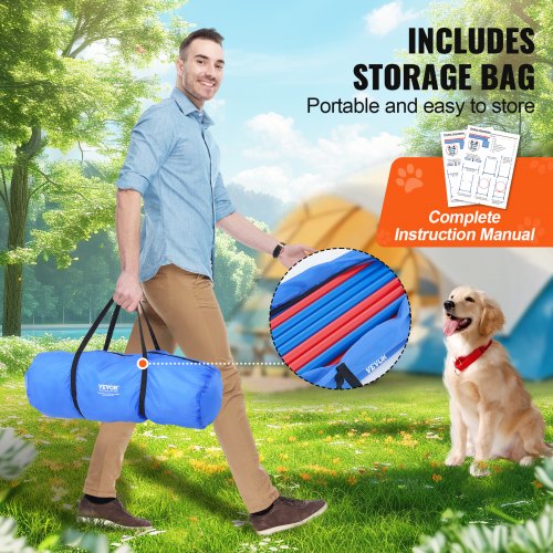 Dog Agility Training Equipment 4 PCS Set with Adjustable High Hurdles6