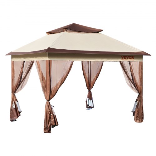 Patio Gazebo 11 x 11 FT Pop up Gazebo for 810 Person with Mosquito