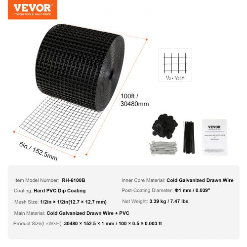 6 inch x 100ft Solar Panel Bird Guard Critter Guard Roll Kit with 100pcs