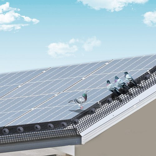 8 inch x 100ft Solar Panel Bird Guard Critter Guard Roll Kit with 70pcs