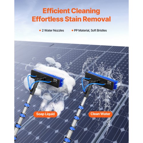 Water Fed Pole Kit 30FT Solar Panel Cleaning Pole with Extendable Handle