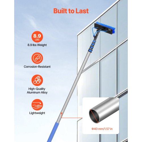 Water Fed Pole Kit 30FT Solar Panel Cleaning Pole with Extendable Handle