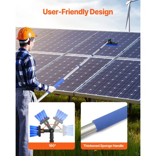 Water Fed Pole Kit 20FT Solar Panel Cleaning Pole with Extendable Handle
