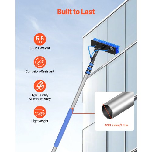 Water Fed Pole Kit 20FT Solar Panel Cleaning Pole with Extendable Handle