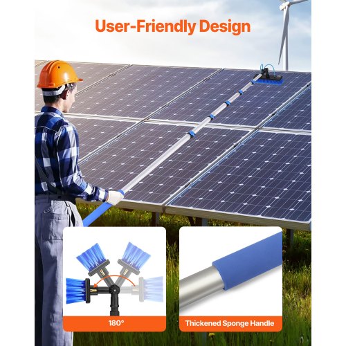 Water Fed Pole Kit 36FT Solar Panel Cleaning Pole with Extendable Handle