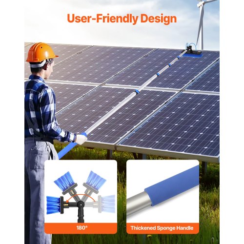 Water Fed Pole Kit 24FT Solar Panel Cleaning Pole with Extendable Handle