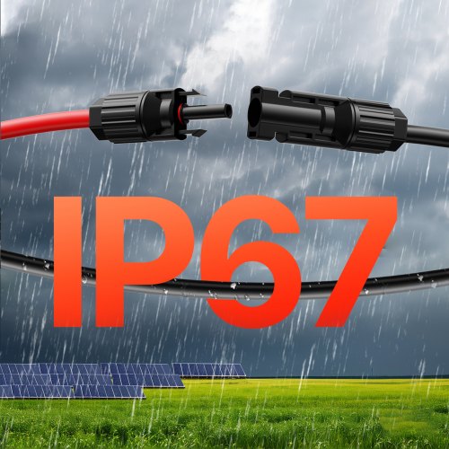 100FT Solar Panel Extension Cable 10AWG Solar Extension Cable Wire with Female