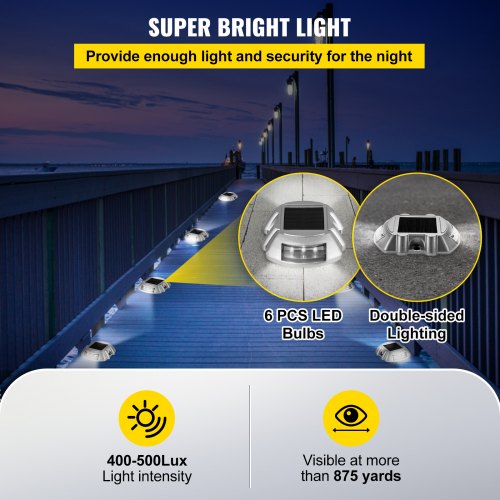 Solar Pathway Lights 12Pack White Includes Screws Weatherproof Outdoor