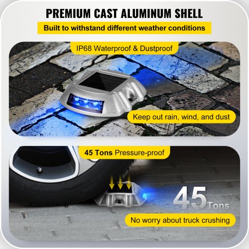 Driveway Lights 24Pack Solar Driveway Lights with Switch Button Solar