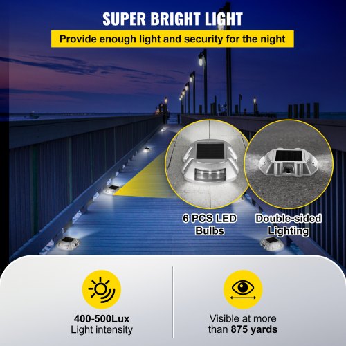 Driveway Lights 24Pack Solar Driveway Lights Bright White with Screw Solar