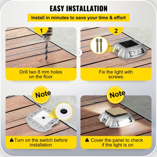 Driveway Lights 24Pack Solar Driveway Lights Bright White with Screw Solar