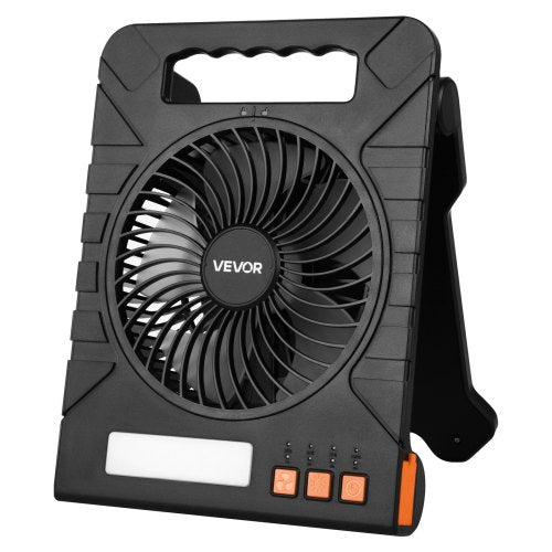 10000mAh Rechargeable Solar Fan with LED Lantern 7 inch Portable Fan