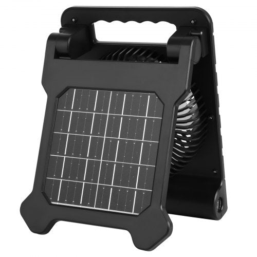 10000mAh Rechargeable Solar Fan with LED Lantern 7 inch Portable Fan
