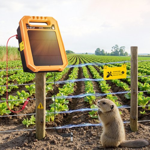 Solar Fence Charger3J 8 kV Solar Powered Fence Charger 186 Miles