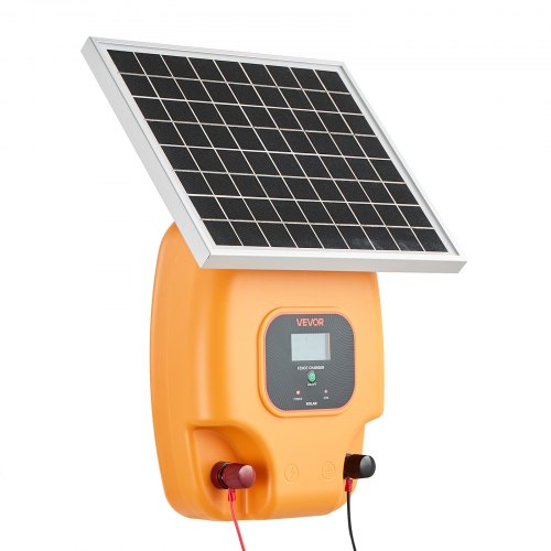 Solar Fence Charger6J 8kV Solar Powered Fence Charger 186 Miles Range