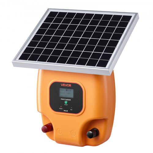 Solar Fence Charger 1J 10kV Solar Powered Fence Charger 186 Miles Range