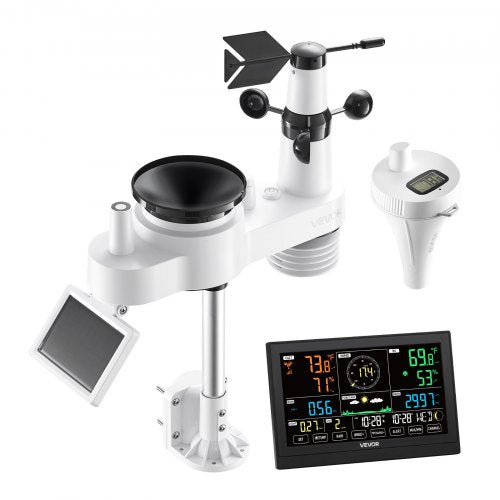 7in1 WiFi Weather Station with APP 75 in Display Wireless Solar