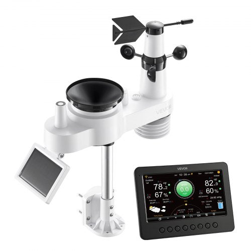 7in1 WiFi Weather Station 7Inch TFT Display Wireless Solar Powered
