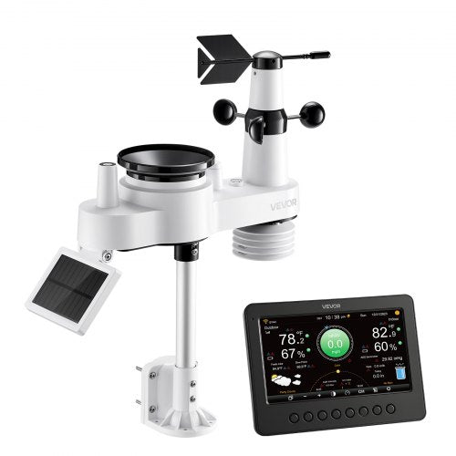 7in1 WiFi Weather Station 7Inch TFT Display Wireless Solar Powered