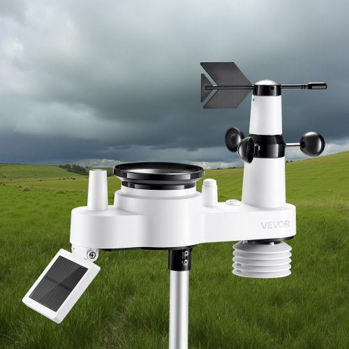 7in1 Wireless Weather Station 7.5Inch VA Display Solar Powered Outdoor