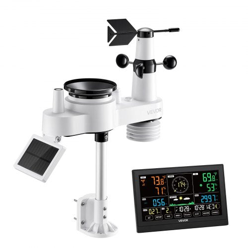 7in1 Wireless Weather Station 7.5Inch VA Display Solar Powered Outdoor