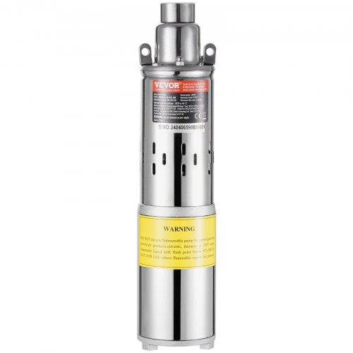 Solar Water Pump 48V DC 369W Submersible Deep Well Pump Max Flow 84 GPM