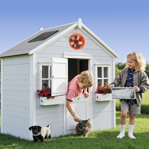 Gable Mount Fan 14 Inch Solar Power Attic Exhaust Fan with Adjustable