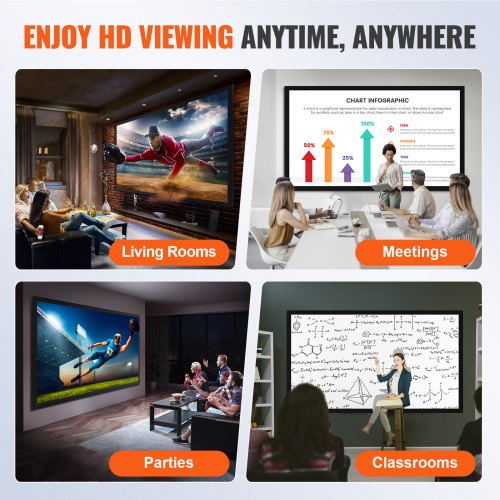 Big 110 Diagonal 169 HD Projector Screen Home Theater Outdoor Use  34L