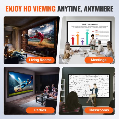 Big 155 Diagonal 169 HD Projector Screen Home Theater Outdoor Use – 2L