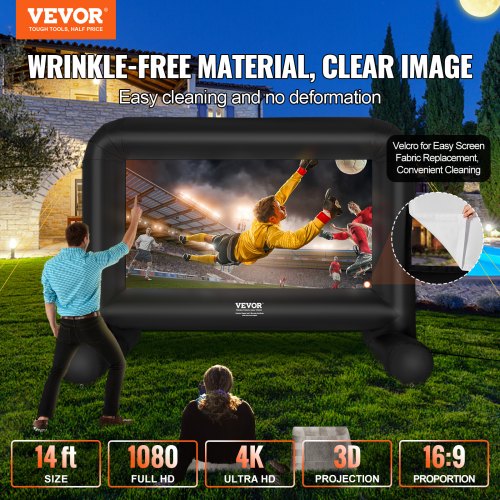 Inflatable Movie Screen 14 FT 168inchInflatable Projector Screen for Outside
