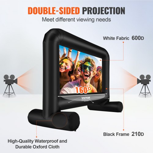 Inflatable Movie Screen 14 FT 168inchInflatable Projector Screen for Outside
