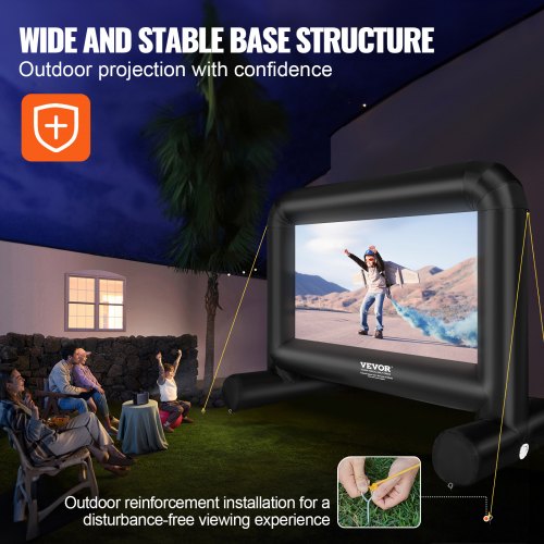 Inflatable Movie Screen 14 FT 168inchInflatable Projector Screen for Outside