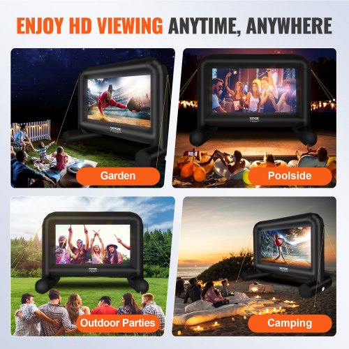 Inflatable Movie Screen 14 FT 168inchInflatable Projector Screen for Outside