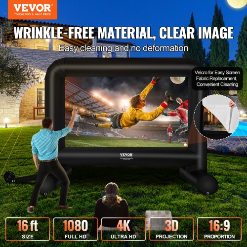 Inflatable Movie Screen 16 FT192inch Inflatable Projector Screen for Outside