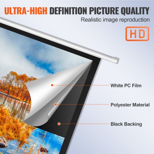 Manual Projector Screen 100 inch 169 4K 1080 HD Retractable Pull Down Projector