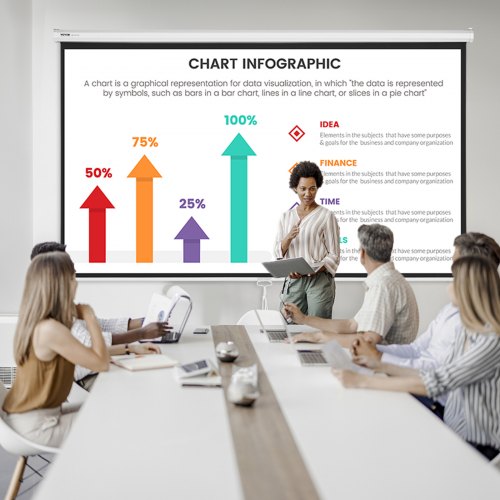 Manual Projector Screen 100 inch 169 4K 1080 HD Retractable Pull Down Projector