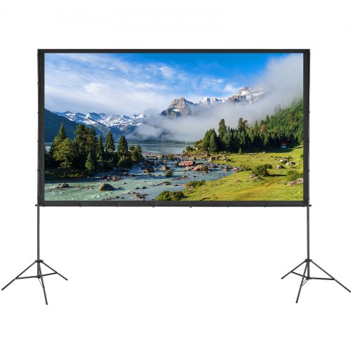 Projector Screen with Stand 120 inch 169 4K 1080 HD Outdoor Movie Screen
