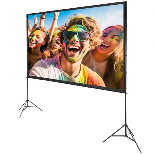 Projector Screen with Stand 120 inch 169 4K 1080 HD Outdoor Movie Screen