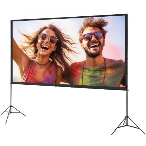 Projector Screen with Stand 120 inch 169 4K 1080 HD Outdoor Movie Screen