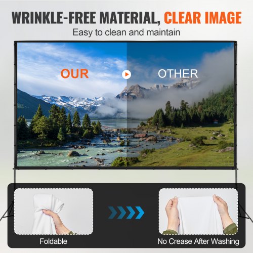 Projector Screen with Stand 150 inch 169 4K 1080 HD Outdoor Movie Screen