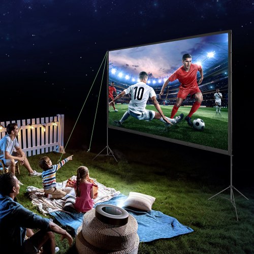 Projector Screen with Stand 150 inch 169 4K 1080 HD Outdoor Movie Screen