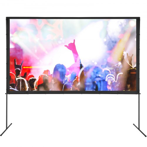 Projector Screen with Stand 120 inch 169 4K 1080 HD Outdoor Movie Screen